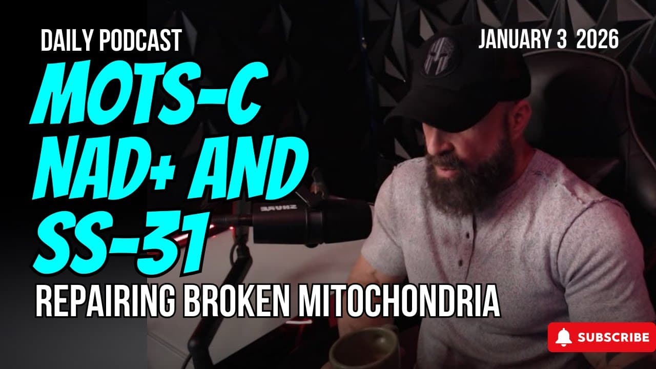 🧬 THE MITOCHONDRIAL REPAIR BLUEPRINT: REVERSING THE "3 BIOLOGICAL FAILURES" WITH MOTS-C, NAD+, AND SS-31